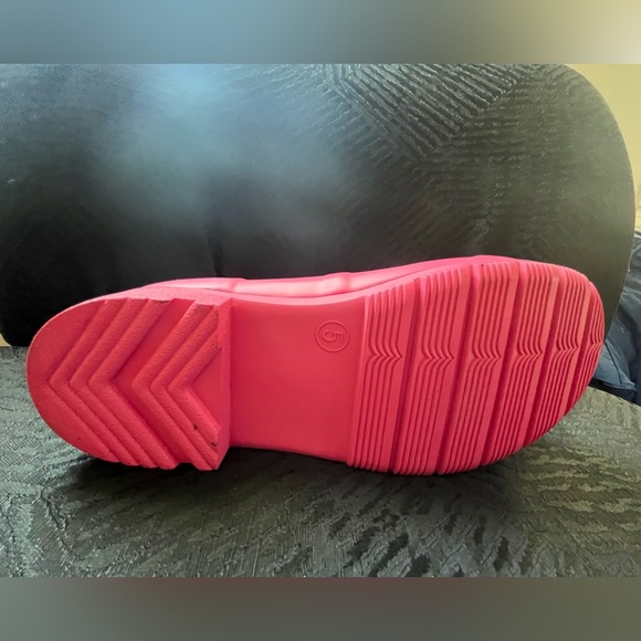 Hunter For Target ankle barbie pink white stripe rain boots booties shoes - Picture 12 of 12